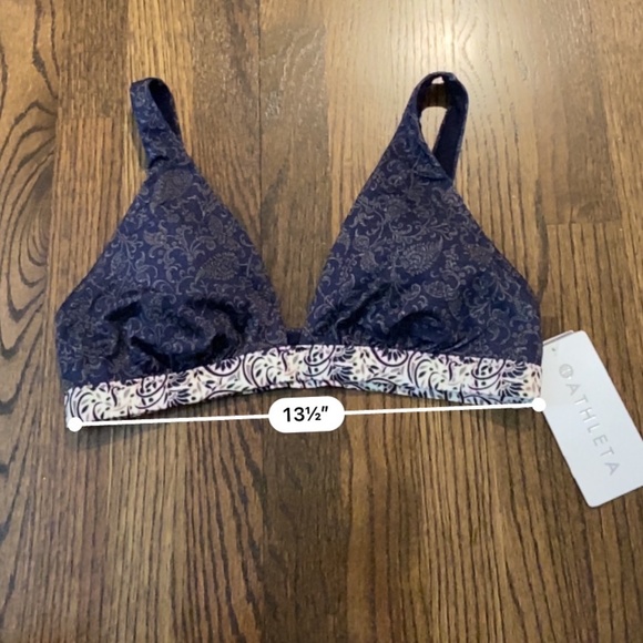 NWT ATHLETA bikini top blue paisley size medium - Picture 3 of 10